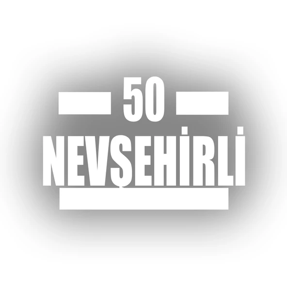 50 Nevşehirli Araba Sticker 17x17 Cm Beyaz ürün görseli 1