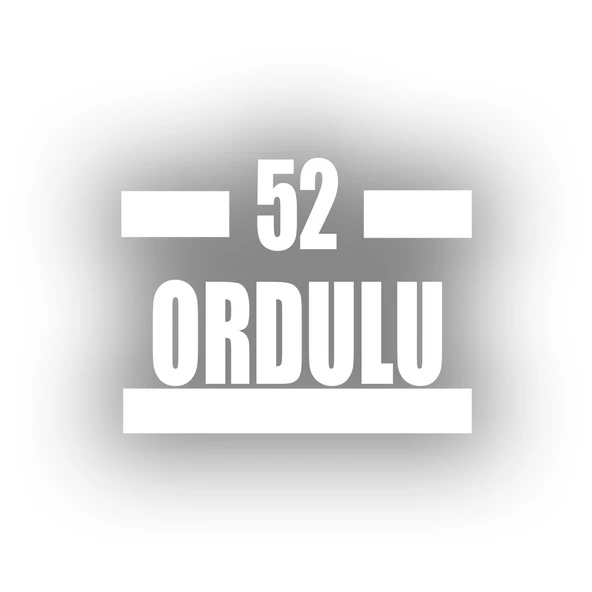 52 Ordulu Araba Sticker 17x17 Cm Beyaz ürün görseli 1