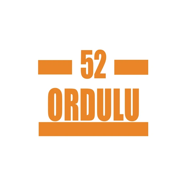 52 Ordulu Araba Sticker 17x17 Cm Turuncu ürün görseli 1