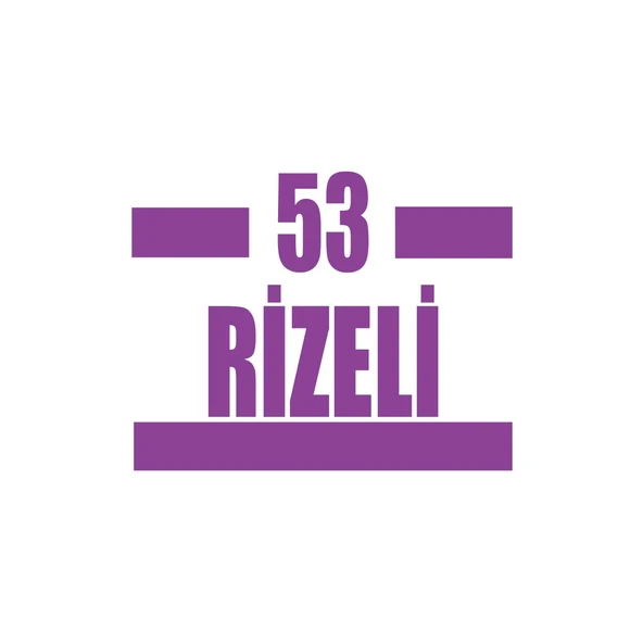 53 Rizeli Araba Sticker 17x17 Cm Mor ürün görseli 1