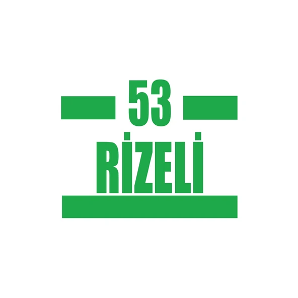 53 Rizeli Araba Sticker 17x17 Cm Yeşil ürün görseli 1