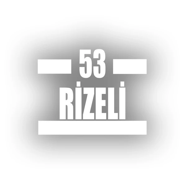 53 Rizeli Araba Sticker 17x17 Cm Beyaz ürün görseli 1