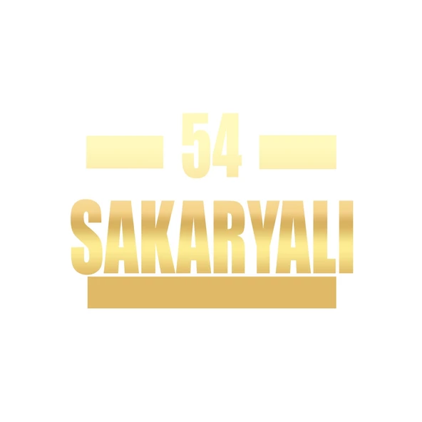 54 Sakaryalı Araba Sticker 17x17 Cm Gold ürün görseli 1