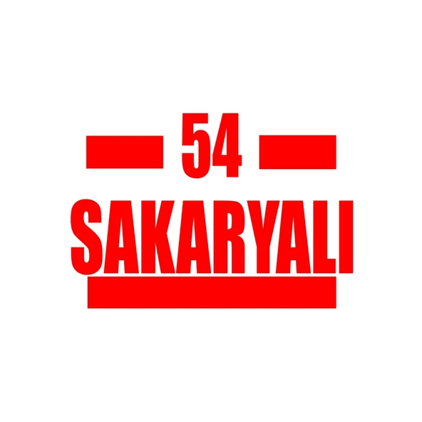54 Sakaryalı Araba Sticker 17x17 Cm Kırmızı ürün görseli 1