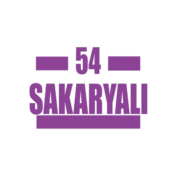 54 Sakaryalı Araba Sticker 17x17 Cm Mor ürün görseli 1