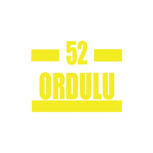 52 Ordulu Araba Sticker 17x17 Cm Sarı ürün görseli 1