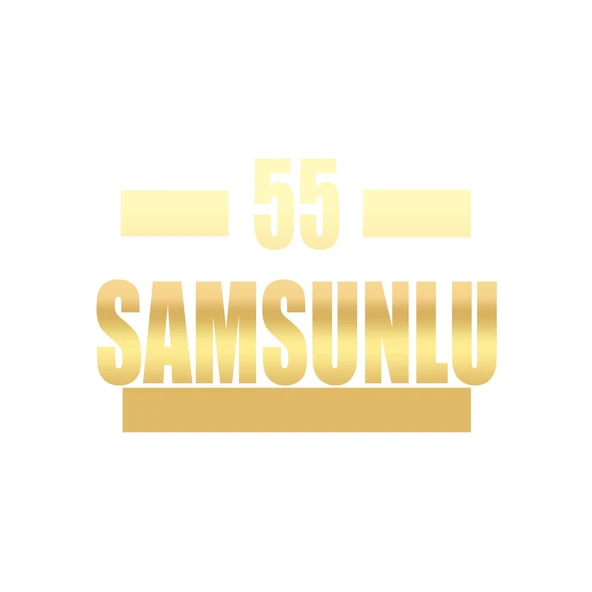 55 Samsunlu Araba Sticker 17x17 Cm Gold ürün görseli 1