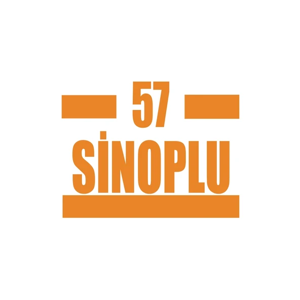 57 Sinoplu Araba Sticker 17x17 Cm Turuncu ürün görseli 1