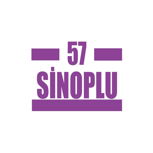 57 Sinoplu Araba Sticker 17x17 Cm Mor ürün görseli 1