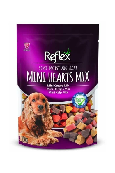 Reflex Plus Yarı Yumuşak Ödül Maması Mini Kalp Mix 150 gr ürün görseli 1