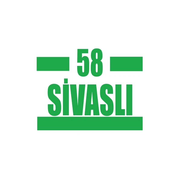 58 Sivaslı Araba Sticker 17x17 Cm Yeşil ürün görseli 1