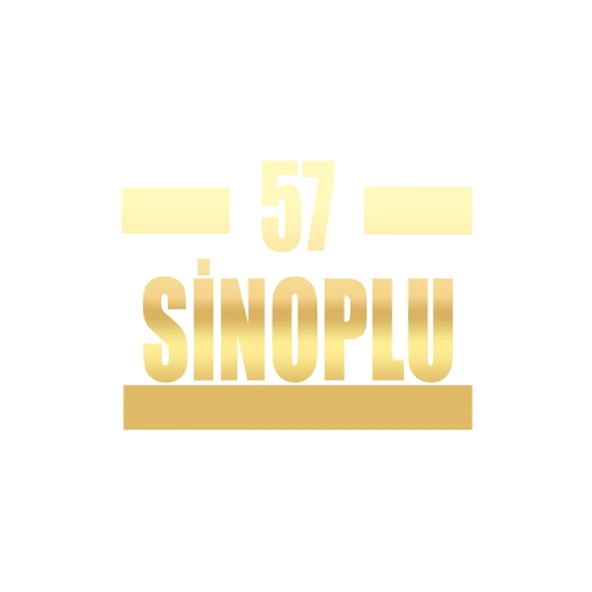57 Sinoplu Araba Sticker 17x17 Cm Gold ürün görseli 1