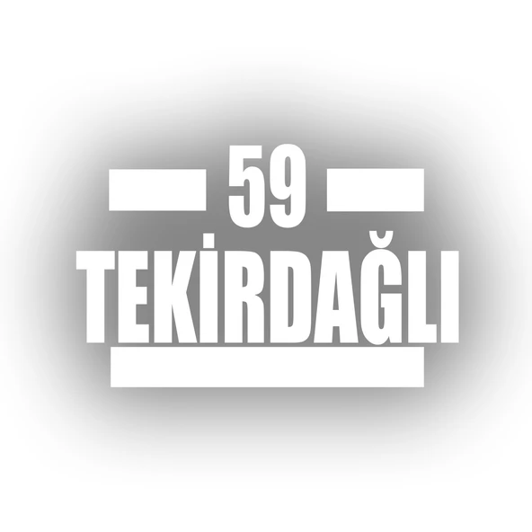 59 Tekirdağlı Araba Sticker 17x17 Cm Beyaz ürün görseli 1
