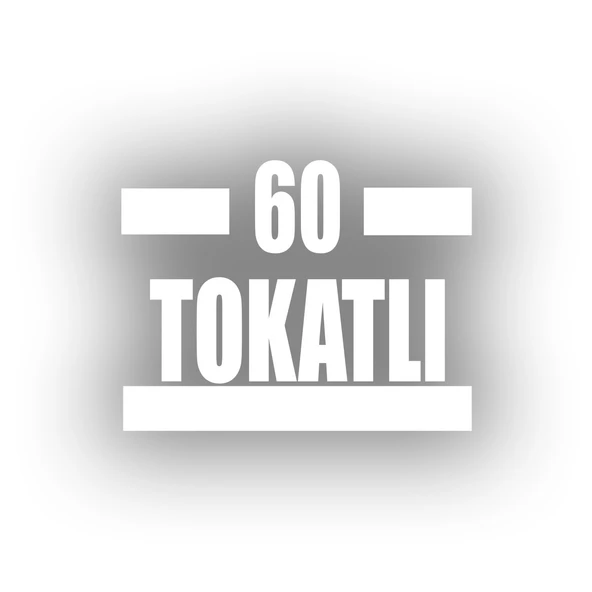 60 Tokatlı Araba Sticker 17x17 Cm Beyaz ürün görseli 1