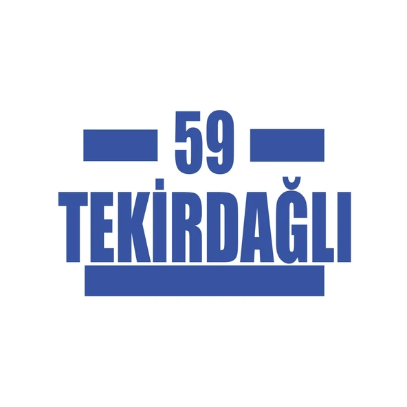 59 Tekirdağlı Araba Sticker 17x17 Cm Mavi ürün görseli 1