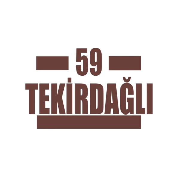 59 Tekirdağlı Araba Sticker 17x17 Cm Kahverengi ürün görseli 1
