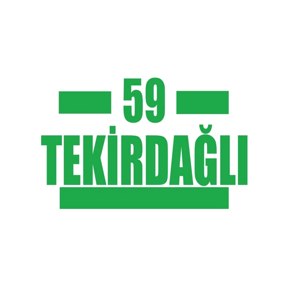 59 Tekirdağlı Araba Sticker 17x17 Cm Yeşil ürün görseli 1