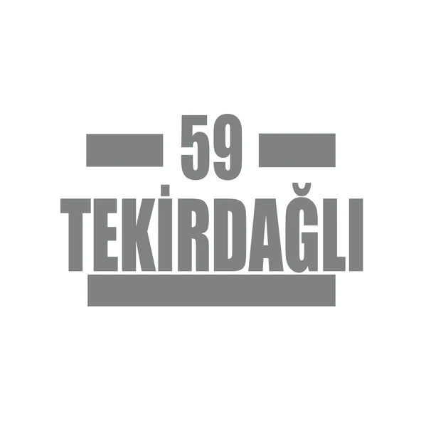 59 Tekirdağlı Araba Sticker 17x17 Cm Gri ürün görseli 1