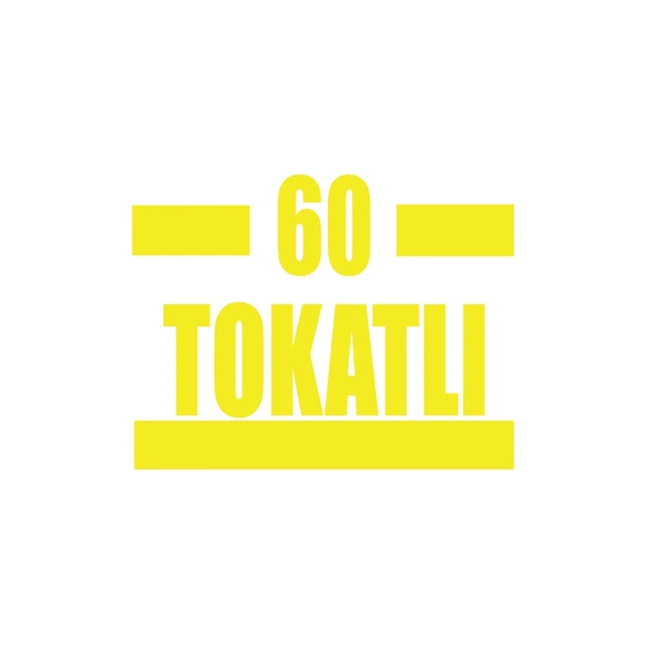 60 Tokatlı Araba Sticker 17x17 Cm Sarı ürün görseli 1
