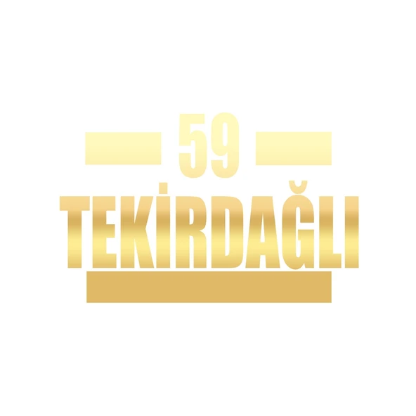 59 Tekirdağlı Araba Sticker 17x17 Cm Gold ürün görseli 1