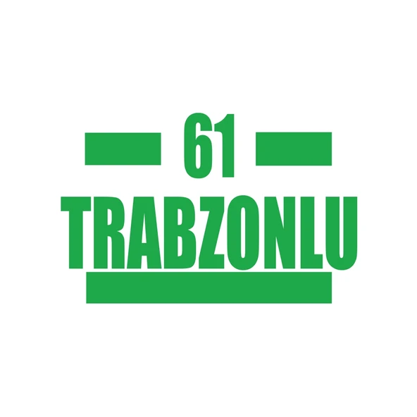 61 Trabzonlu Araba Sticker 17x17 Cm Yeşil ürün görseli 1