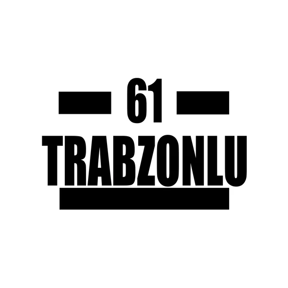 61 Trabzonlu Araba Sticker 17x17 Cm Siyah ürün görseli 1