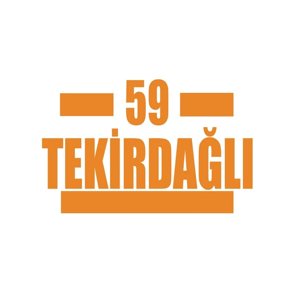 59 Tekirdağlı Araba Sticker 17x17 Cm Turuncu ürün görseli 1