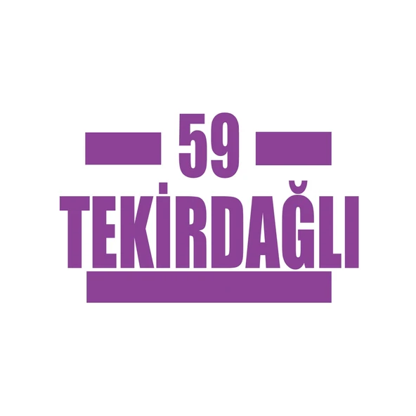 59 Tekirdağlı Araba Sticker 17x17 Cm Mor ürün görseli 1