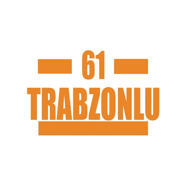 61 Trabzonlu Araba Sticker 17x17 Cm Turuncu ürün görseli 1