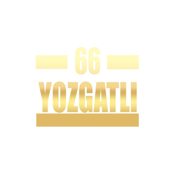66 Yozgatlı Araba Sticker 17x17 Cm Gold ürün görseli 1