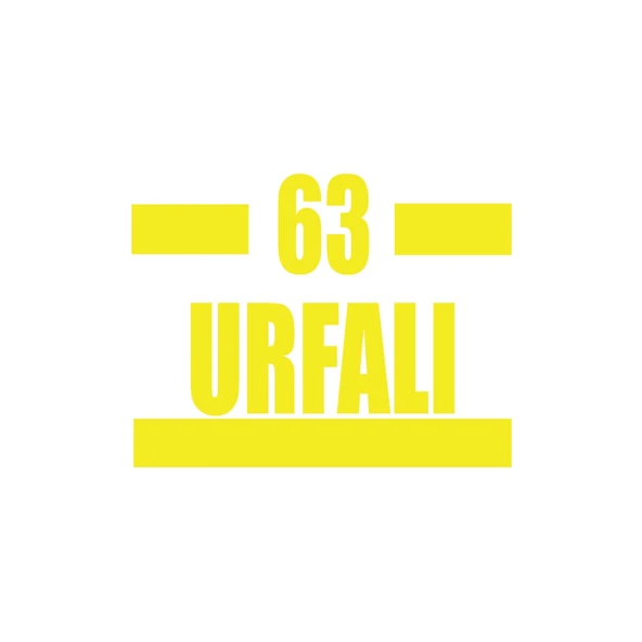 63 Urfalı Araba Sticker 17x17 Cm Sarı ürün görseli 1