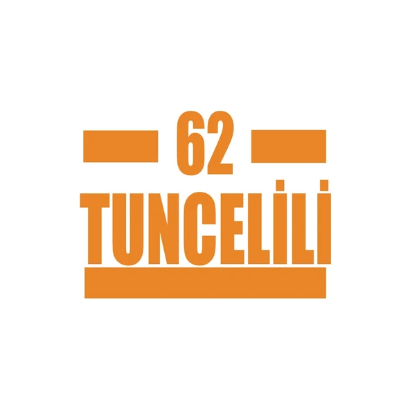 62 Tuncelili Araba Sticker 17x17 Cm Turuncu ürün görseli 1