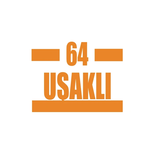 64 Uşaklı Araba Sticker 17x17 Cm Turuncu ürün görseli 1