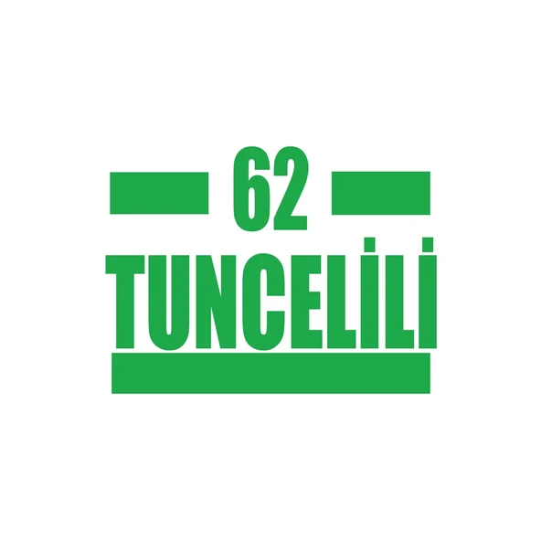 62 Tuncelili Araba Sticker 17x17 Cm Yeşil ürün görseli 1