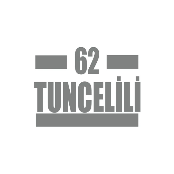 62 Tuncelili Araba Sticker 17x17 Cm Gri ürün görseli 1