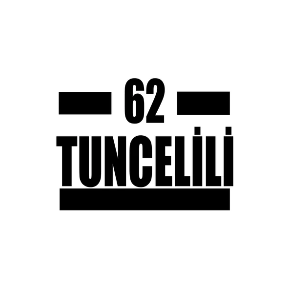 62 Tuncelili Araba Sticker 17x17 Cm Siyah ürün görseli 1