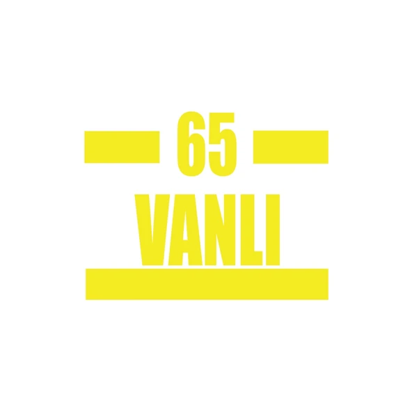 65 Vanlı Araba Sticker 17x17 Cm Sarı ürün görseli 1