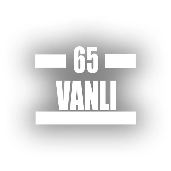 65 Vanlı Araba Sticker 17x17 Cm Beyaz ürün görseli 1