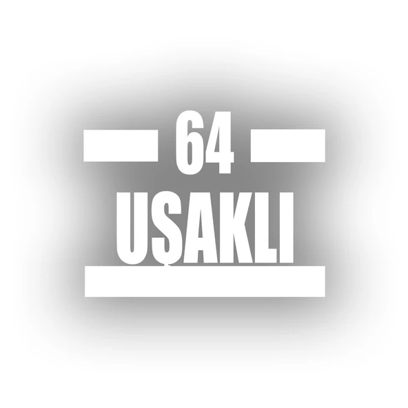 64 Uşaklı Araba Sticker 17x17 Cm Beyaz ürün görseli 1