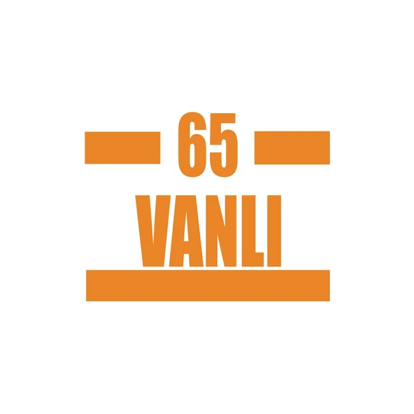 65 Vanlı Araba Sticker 17x17 Cm Turuncu ürün görseli 1