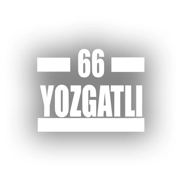 66 Yozgatlı Araba Sticker 17x17 Cm Beyaz ürün görseli 1