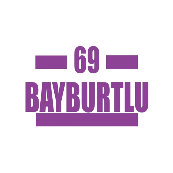69 Bayburtlu Araba Sticker 17x17 Cm Mor ürün görseli 1