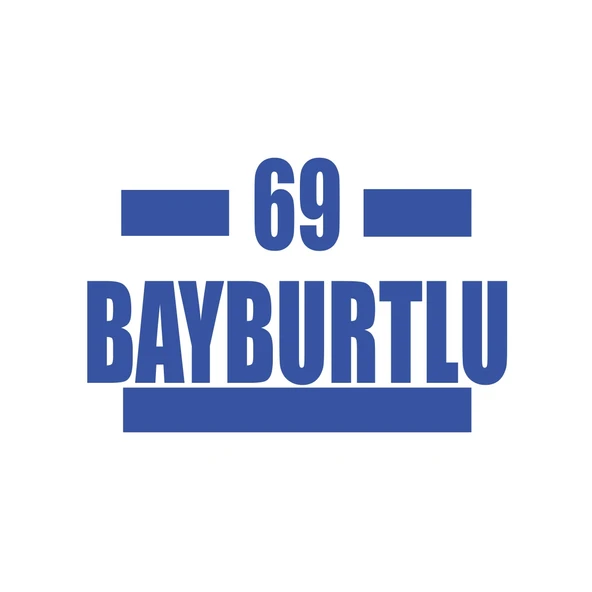 69 Bayburtlu Araba Sticker 17x17 Cm Mavi ürün görseli 1