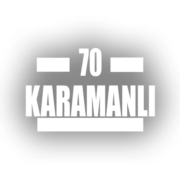 70 Karamanlı Araba Sticker 17x17 Cm Beyaz ürün görseli 1