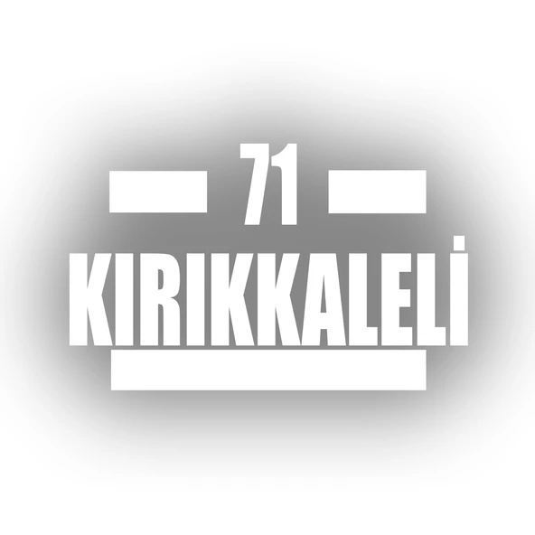 71 Kırıkkaleli Araba Sticker 17x17 Cm Beyaz ürün görseli 1