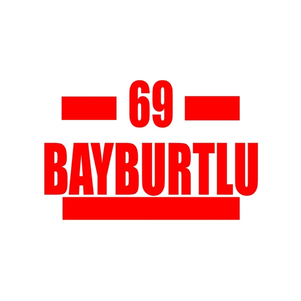 69 Bayburtlu Araba Sticker 17x17 Cm Kırmızı ürün görseli 1