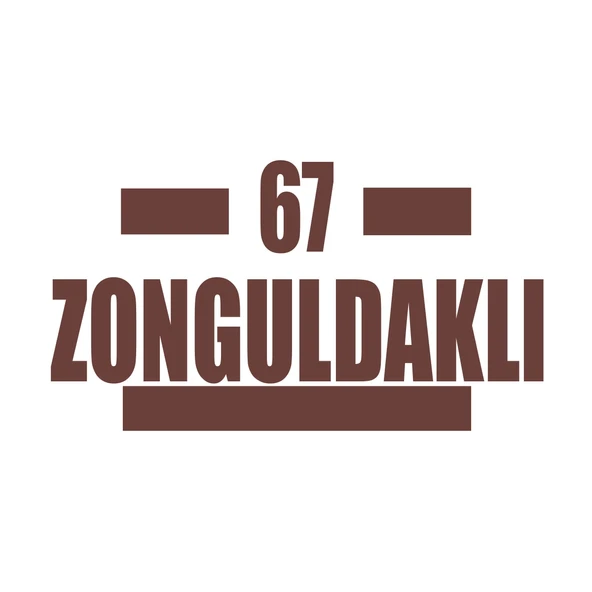 67 Zonguldaklı Araba Sticker 17x17 Cm Kahverengi ürün görseli 1