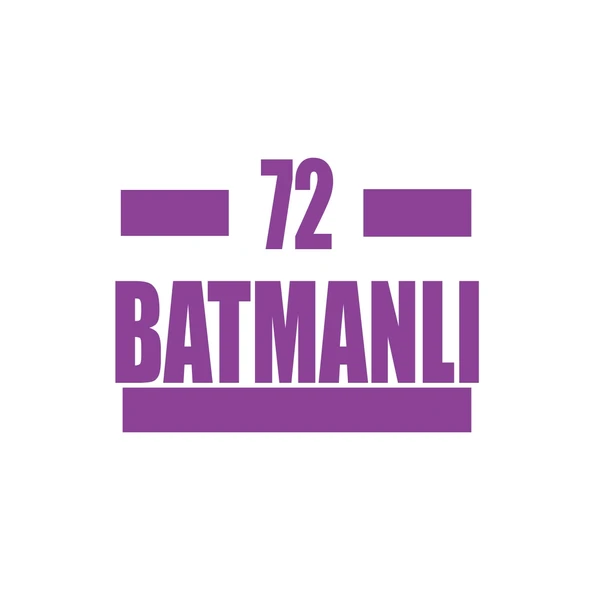 72 Batmanlı Araba Sticker 17x17 Cm Mor ürün görseli 1