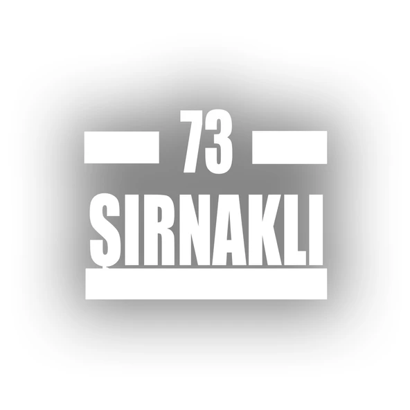 73 Şırnaklı Araba Sticker 17x17 Cm Beyaz ürün görseli 1