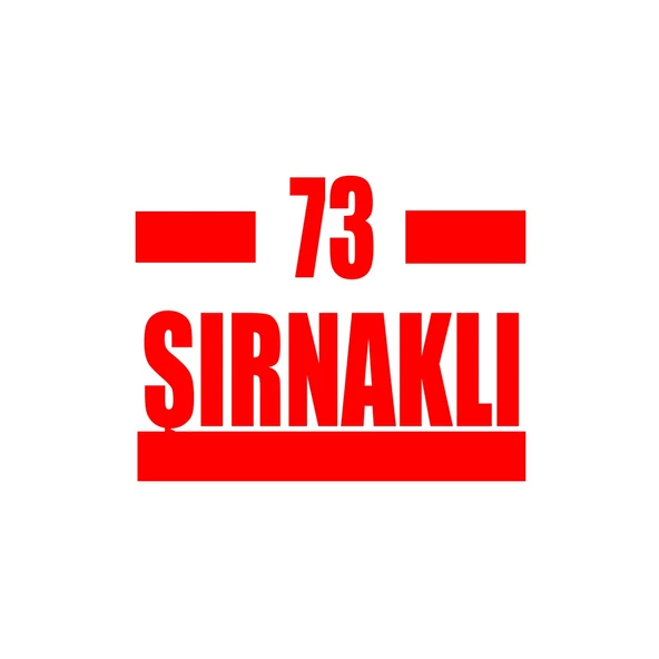 73 Şırnaklı Araba Sticker 17x17 Cm Kırmızı ürün görseli 1